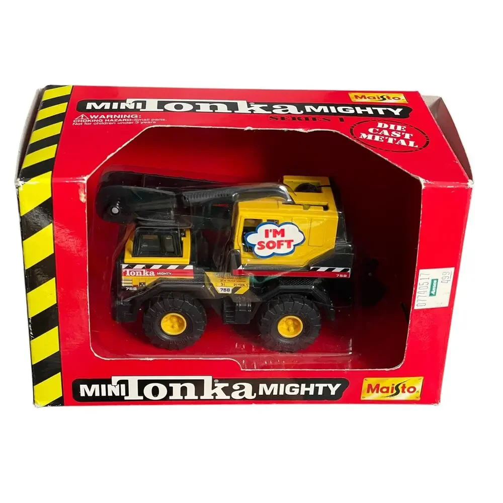 Vintage Maisto Tonka Mini Mighty Series 1 Die Cast Metal Truck 1998 Yellow NOS